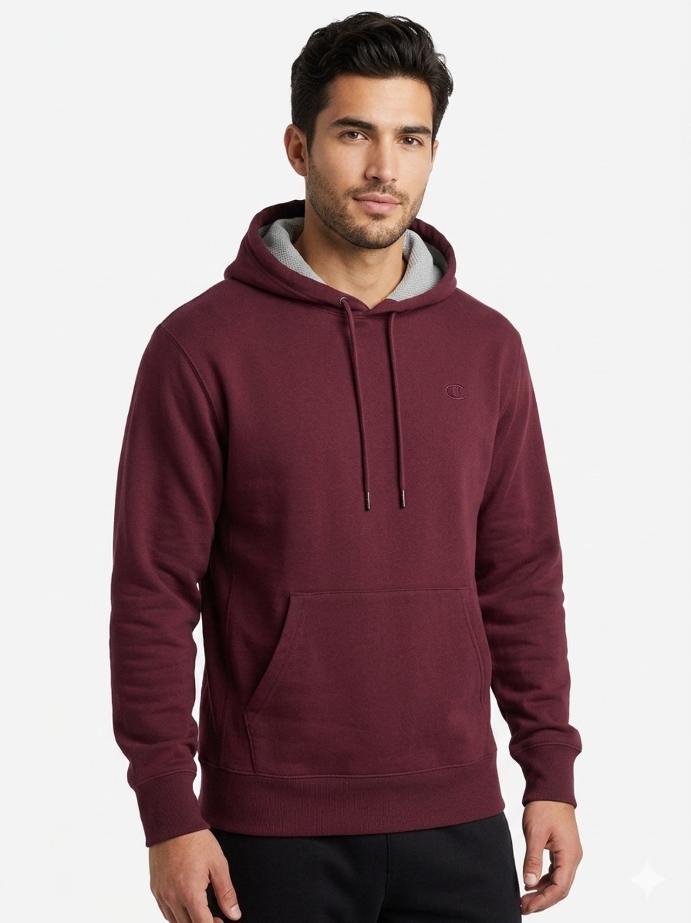 Champion Hoodie Size Large Maroon Burgundy Pullover Sweatshirt Men’s Unisex
